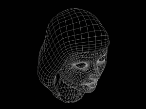 Stylized Female Hair 3D Model