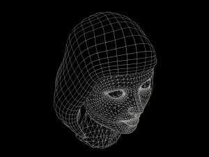 Stylized Female Hair 3D Model
