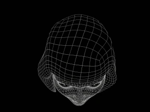 Stylized Female Hair 3D Model