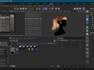 Pony Tail Style Hair II GameReady Hair 3D Model