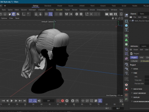 Pony Tail Style Hair II GameReady Hair Model 3D