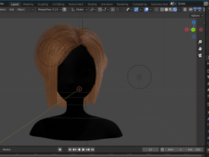 Hairstyle square II Real time hair II Game ready Modello 3D