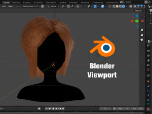 Hairstyle square II Real time hair II Game ready Modello 3D