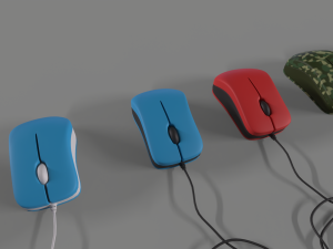 PC Mouse with 8 colored skins 3D 模型