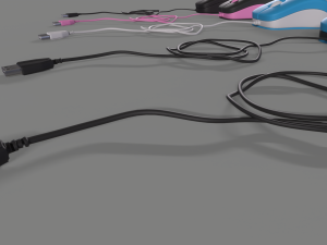 PC Mouse with 8 colored skins 3D 模型