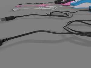 PC Mouse with 8 colored skins 3D Model