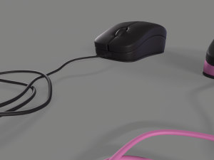 PC Mouse with 8 colored skins 3D 模型
