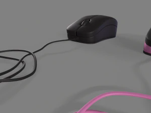 PC Mouse with 8 colored skins 3D Model