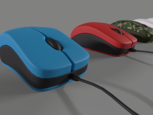 PC Mouse with 8 colored skins 3D 模型