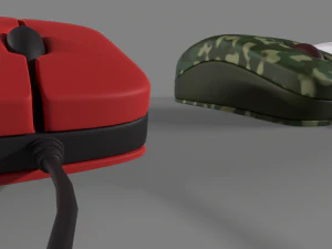 PC Mouse with 8 colored skins 3D Model
