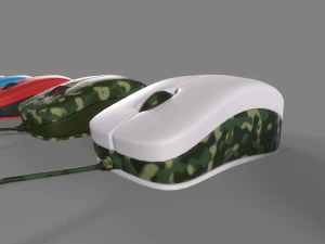 PC Mouse with 8 colored skins 3D Model