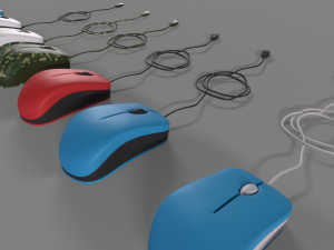 PC Mouse with 8 colored skins 3D 模型