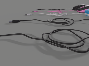 PC Mouse with 8 colored skins 3D 模型