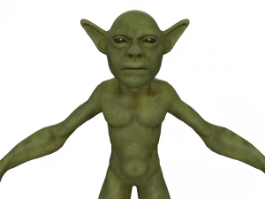 Wild Goblin with control rig I Epic skeleton 3D Model