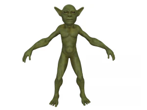 Wild Goblin with control rig I Epic skeleton 3D Model