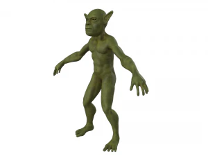 Wild Goblin with control rig I Epic skeleton 3D Model
