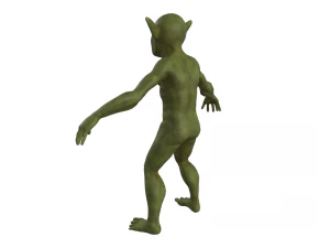 Wild Goblin with control rig I Epic skeleton 3D Model