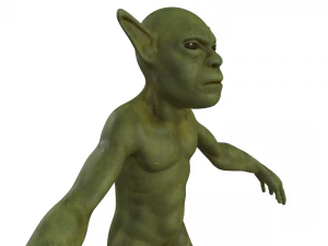Wild Goblin with control rig I Epic skeleton 3D Model