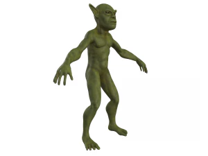 Wild Goblin with control rig I Epic skeleton 3D Model