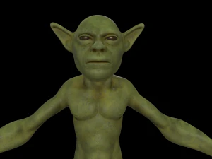 Wild Goblin with control rig I Epic skeleton 3D Model