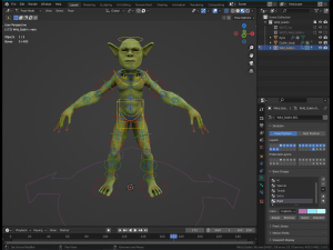 Wild Goblin with control rig I Epic skeleton 3D 모델