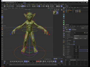Wild Goblin with control rig I Epic skeleton 3D Model