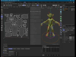 Wild Goblin with control rig I Epic skeleton 3D Model