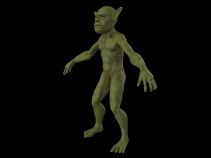 Wild Goblin with control rig I Epic skeleton 3D Model