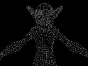Wild Goblin with control rig I Epic skeleton 3D Model