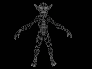 Wild Goblin with control rig I Epic skeleton 3D Model