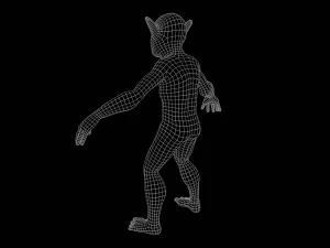 Wild Goblin with control rig I Epic skeleton 3D Model