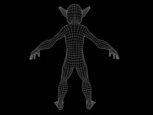 Wild Goblin with control rig I Epic skeleton 3D Model