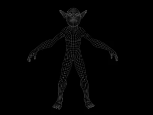 Wild Goblin with control rig I Epic skeleton 3D Model
