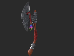 Ascia stilizzata Low-poly Modello 3D