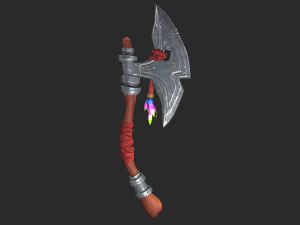 Ascia stilizzata Low-poly Modello 3D