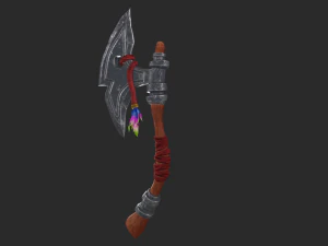 Ascia stilizzata Low-poly Modello 3D