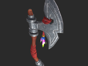 Stylized Axe Low-poly 3D Model