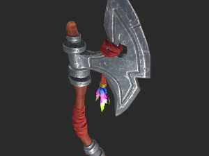 Ascia stilizzata Low-poly Modello 3D