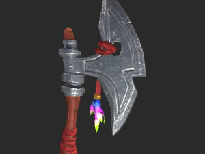 Ascia stilizzata Low-poly Modello 3D