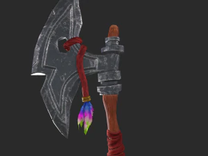 Ascia stilizzata Low-poly Modello 3D