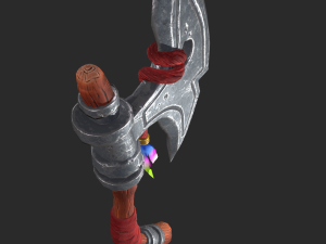 Stylized Axe Low-poly 3D Model