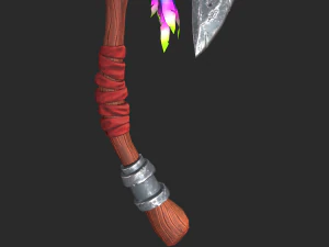 Ascia stilizzata Low-poly Modello 3D