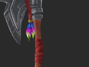 Ascia stilizzata Low-poly Modello 3D