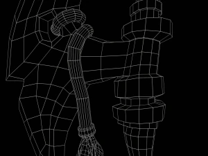 Ascia stilizzata Low-poly Modello 3D