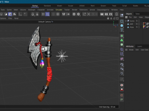 Stylized Axe Low-poly 3D Model
