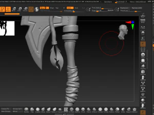 Ascia stilizzata Low-poly Modello 3D