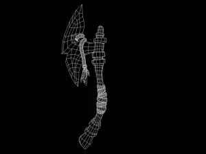 Ascia stilizzata Low-poly Modello 3D