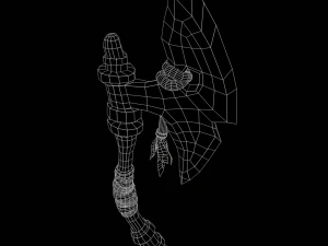 Ascia stilizzata Low-poly Modello 3D