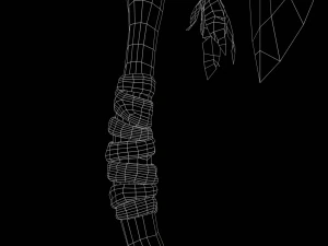 Ascia stilizzata Low-poly Modello 3D