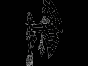 Ascia stilizzata Low-poly Modello 3D